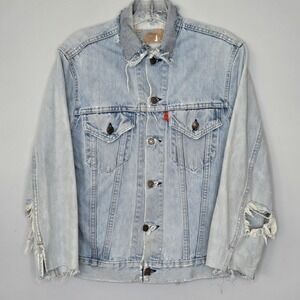 VTG Levis Big E 70505 0217 Type III Denim Jacket Small Thrashed Single Stitch 70